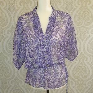 Apt. 9 Lavender Patterned Blouse